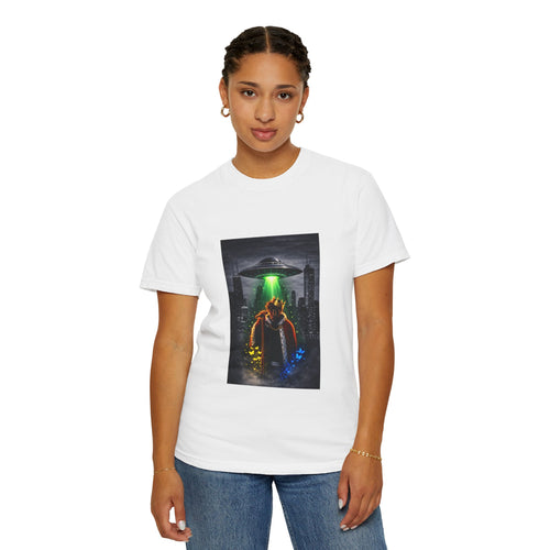 Copy of Aliens Kidnaping JuiceWRLD "999" T-Shirt — Neon UFO Chicagon Tee