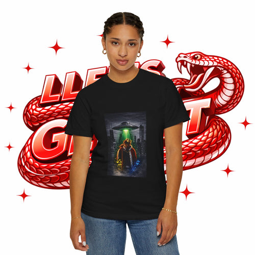 Aliens Kidnaping JuiceWRLD T-Shirt — Neon UFO Chicagon Tee