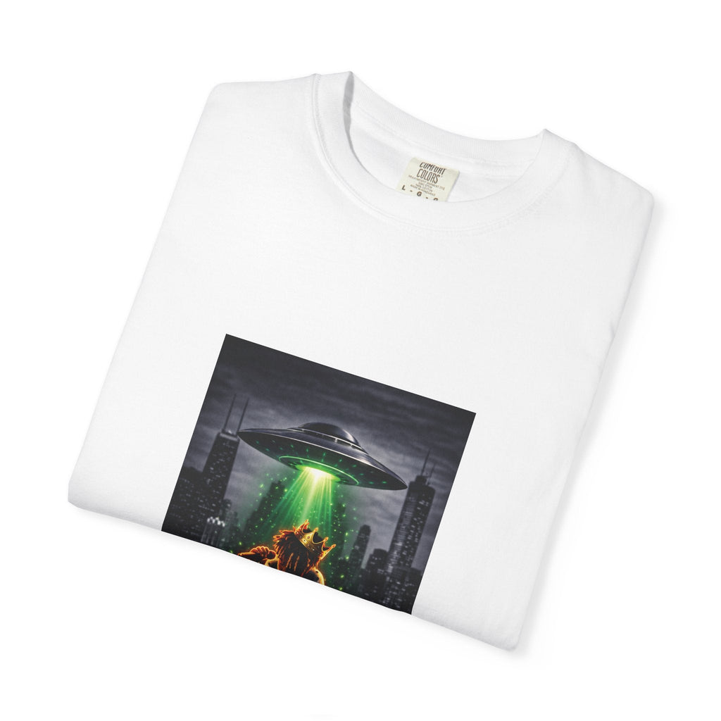 Aliens Kidnaping JuiceWRLD T-Shirt — Neon UFO Chicagon Tee
