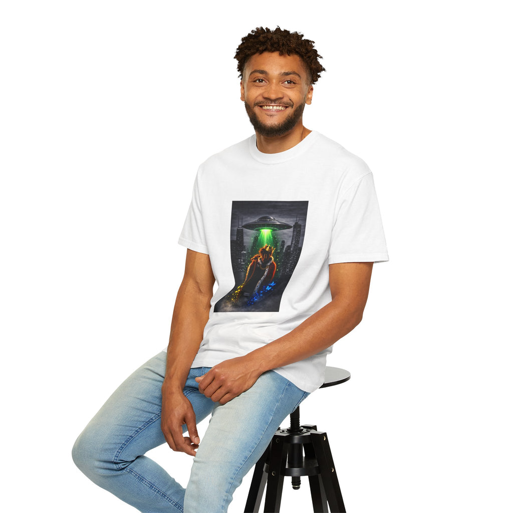 Copy of Aliens Kidnaping JuiceWRLD "999" T-Shirt — Neon UFO Chicagon Tee