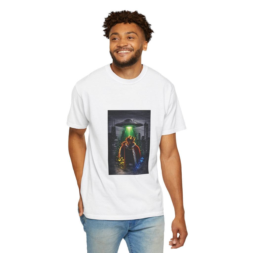 Aliens Kidnaping JuiceWRLD T-Shirt — Neon UFO Chicagon Tee